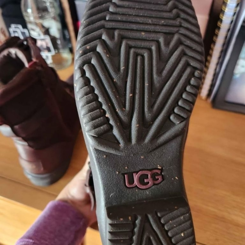 UGG Dark Brown Combat Boots - Picture 4 of 5